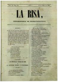 La risa : enciclopedia de extravagancias. Tom. III, Núm. 53, 14 de abril de 1844