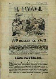 El fandango : periódico nacional : papelito .. satírico escrito por los redactores de La Risa inundado de caricaturas .. Núm. 2º, 15 de enero de 1845
