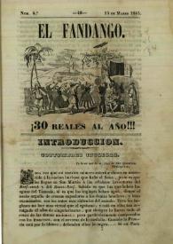 El fandango : periódico nacional : papelito .. satírico escrito por los redactores de La Risa inundado de caricaturas .. Núm. 4º, 15 de marzo de 1845