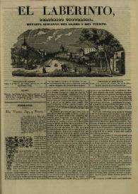 El laberinto. Núm. 33, lunes 29 de setiembre 1845 [sic]