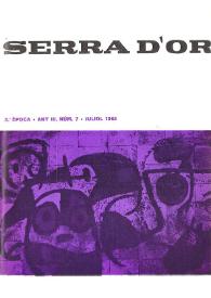 Serra d'Or. Any III, núm. 7, juliol 1961