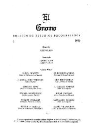 El Gnomo: boletín de estudios becquerianos. Núm. 1, 1992