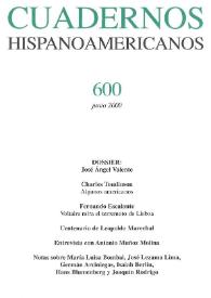 Cuadernos Hispanoamericanos. Núm. 600, junio 2000