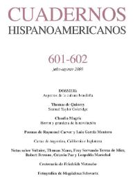 Cuadernos Hispanoamericanos. Núm. 601-602, julio-agosto 2000