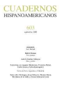 Cuadernos Hispanoamericanos. Núm. 603, septiembre 2000