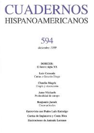 Cuadernos Hispanoamericanos. Núm. 594, diciembre 1999