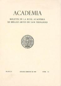 Academia : Anales y Boletín de la Real Academia de Bellas Artes de San Fernando. Núm. 55, segundo semestre de 1982