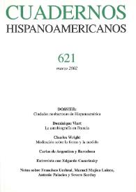 Cuadernos Hispanoamericanos. Núm. 621, marzo 2002