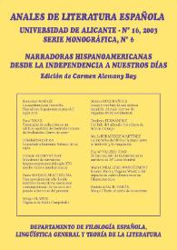 Anales de Literatura Española. Núm. 16, 2003