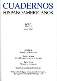 Cuadernos Hispanoamericanos. Núm. 631, enero 2003