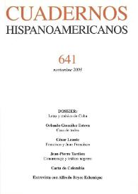 Cuadernos Hispanoamericanos. Núm. 641, noviembre 2003