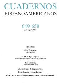 Cuadernos Hispanoamericanos. Núm. 649-650, julio-agosto 2004