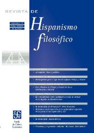 Revista de la Asociación de Hispanismo Filosófico. Núm. 11, Año 2006