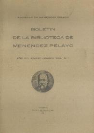 Boletín de la Biblioteca de Menéndez Pelayo. 1934