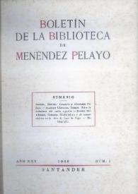 Boletín de la Biblioteca de Menéndez Pelayo. 1949