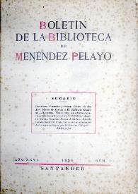 Boletín de la Biblioteca de Menéndez Pelayo. 1950