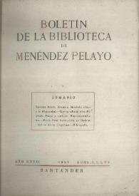 Boletín de la Biblioteca de Menéndez Pelayo. 1951