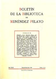 Boletín de la Biblioteca de Menéndez Pelayo. 1973