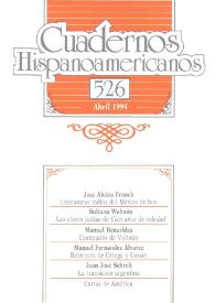 Cuadernos Hispanoamericanos. Núm. 526, abril 1994