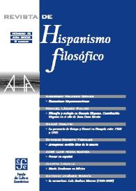 Revista de la Asociación de Hispanismo Filosófico. Núm. 13, Año 2008