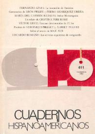 Cuadernos Hispanoamericanos. Núm. 411, septiembre 1984
