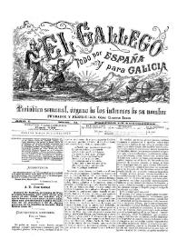 El Gallego. Periódico semanal órgano de los intereses de su nombre. Núm. 11, 6 de julio de 1879
