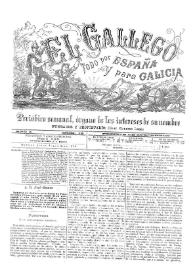 El Gallego. Periódico semanal órgano de los intereses de su nombre. Núm. 12, 13 de julio de 1879