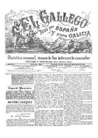 El Gallego. Periódico semanal órgano de los intereses de su nombre. Núm. 22, 21 de septiembre de 1879