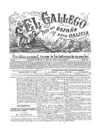 El Gallego. Periódico semanal órgano de los intereses de su nombre. Núm. 25, 12 de septiembre de 1879