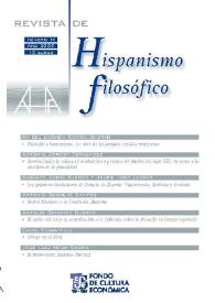 Revista de la Asociación de Hispanismo Filosófico. Núm. 14, Año 2009