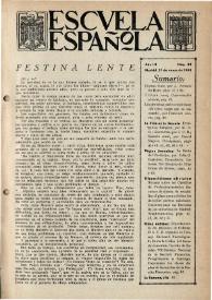 Escuela española. Año III, núm. 88, 21 de enero de 1943