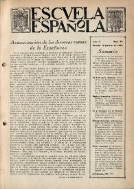 Escuela española. Año III, núm. 92, 18 de febrero de 1943