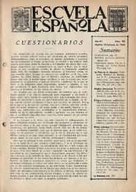 Escuela española. Año III, núm. 93, 25 de febrero de 1943