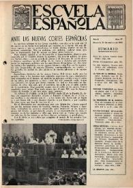 Escuela española. Año III, núm. 97, 25 de marzo de 1943