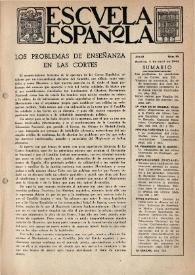 Escuela española. Año III, núm. 99, 8 de abril de 1943