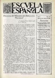 Escuela española. Año I, núm. 21, 9 de octubre de 1941