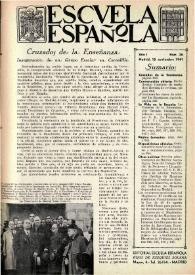 Escuela española. Año I, núm. 26, 13 de noviembre de 1941