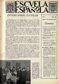 Escuela española. Año I, núm. 28, 27 de noviembre de 1941
