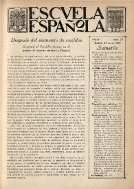 Escuela española. Año II, Primer semestre, núm. 37, 29 de enero de 1942
