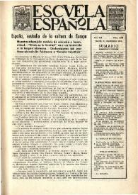 Escuela española. Año XII, núm. 603, 11 de septiembre de 1952