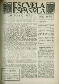 Escuela española. Año XXI, núm. 1105, 28 de diciembre de 1961