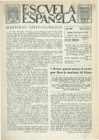 Escuela española. Año XXII, núm. 1130, 22 de junio de 1962