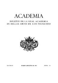Academia : Anales y Boletín de la Real Academia de Bellas Artes de San Fernando. Núm. 10, primer semestre de 1960