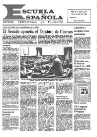 Escuela española. Año XL, núm. 2531, 12 de junio de 1980