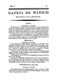 Gazeta de Madrid. 1808. Núm. 70, 28 de junio de 1808