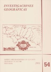 Investigaciones Geográficas. Núm. 54, 2011