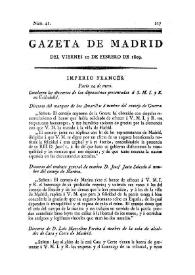 Gazeta de Madrid. 1809. Núm. 41, 10 de febrero de 1809