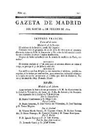 Gazeta de Madrid. 1809. Núm. 45, 14 de febrero de 1809
