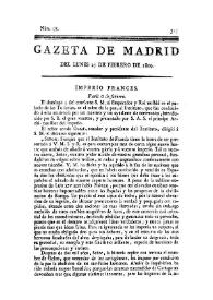 Gazeta de Madrid. 1809. Núm. 58, 27 de febrero de 1809