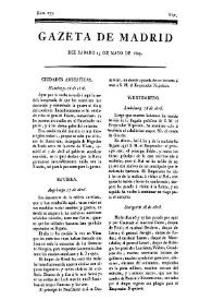 Gazeta de Madrid. 1809. Núm. 133, 13 de mayo de 1809